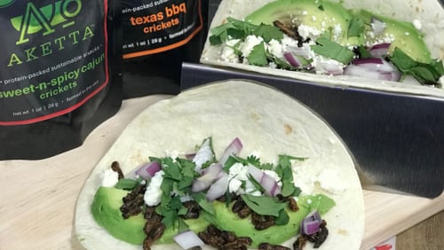 Photo of Aketta cricket tacos at Philips Arena from Sports Illustrated online.