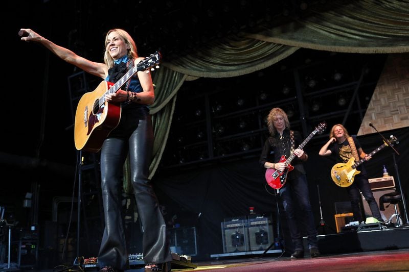 Sheryl Crow plays "Every Day Is A Winding Road" while opening for country music star Chris Stapleton at Ameris Bank Amphitheatre in Alpharetta on Friday, August 27, 2021. (Photo: Robb Cohen for The Atlanta Journal-Constitution)