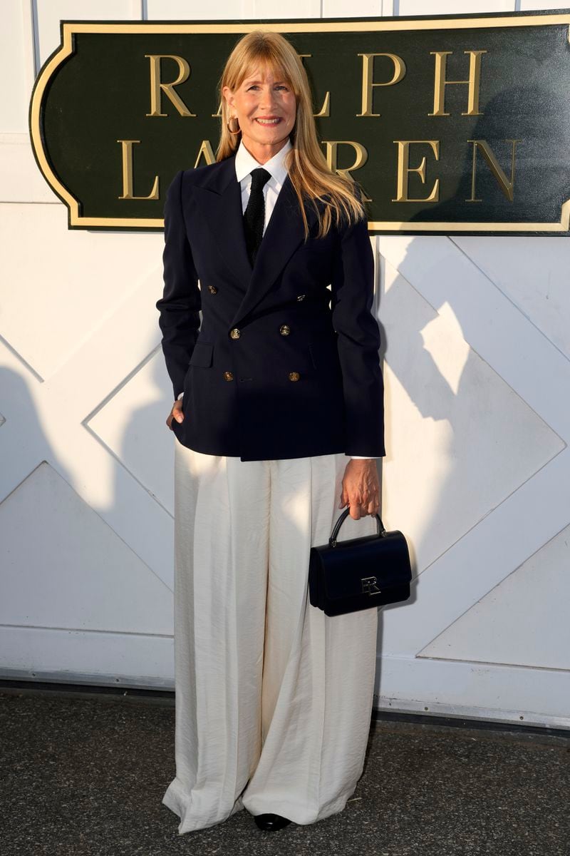 Laura Dern attends the Ralph Lauren Spring/Summer 2025 fashion show as part of New York Fashion Week on Thursday, Sept. 5, 2024, at Khalily Stables in Bridgehampton, N.Y. (Photo by Charles Sykes/Invision/AP)