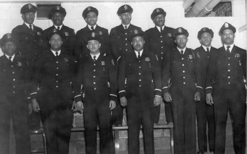 Claude Mundy Jr. (bottom right) was among Atlanta's first black police officers. He was killed in January 1961 while responding to a burglary in Atlanta's Historic Fourth Ward. (Credit: Atlanta Police Department)