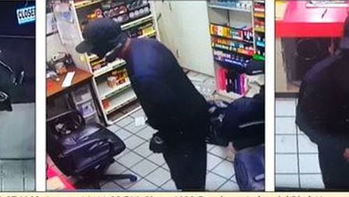 Gwinnett County police are searching for two burglars who have been targeting gas stations across the county.