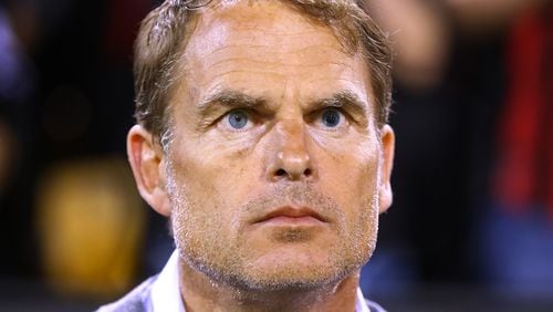 Atlanta United head coach Frank De Boer coaches his team to a 4-0 victory over C.S. Herediano in their Concacaf Champions League soccer match on Thursday, Feb. 28, 2019, in Kennesaw.    Curtis Compton/ccompton@ajc.com