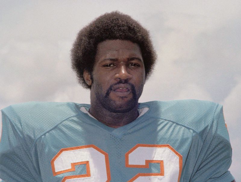 Miami Dolphins running back Eugene "Mercury" Morris shown in 1972. (AP Photo, file)