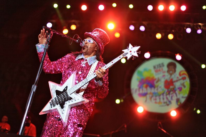 Funk bass master Bootsy Collins at the Kiss 104.1 Flashback Festival on Aug. 9, 2014 at Aaron's Amphitheatre at Lakewood. Photo: Paul Perdue/Perdue Vision LLC