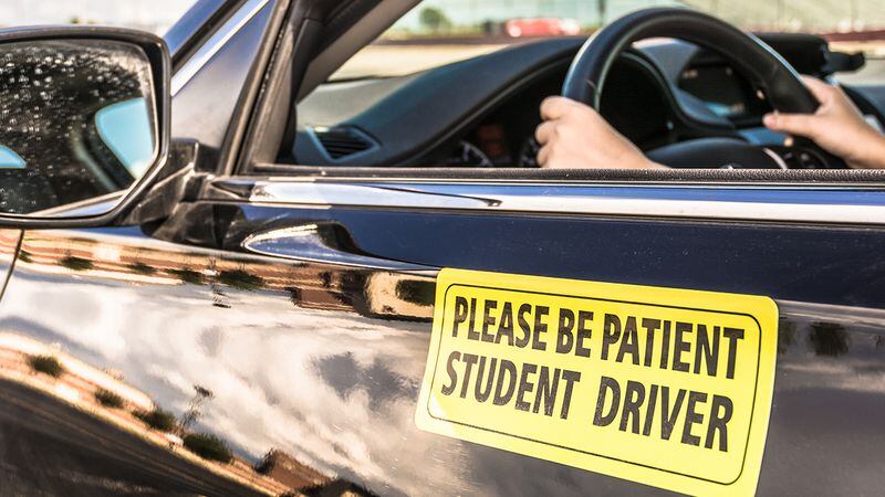 File photo of a sign indicating a student driver.