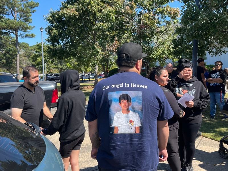 Mourners bid farewell to 14-year-old Christian Angulo, one of four people killed in a shooting at Apalachee High School, during a funeral mass on Friday, September 20, 2024. Lautaro Grinspan / lautaro.grinspan@ajc.com