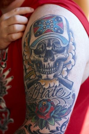 confederate flag skull tattoos