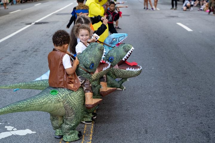 Thousands lined up along Peachtree Street Saturday morning for the annual Dragon Con parade.