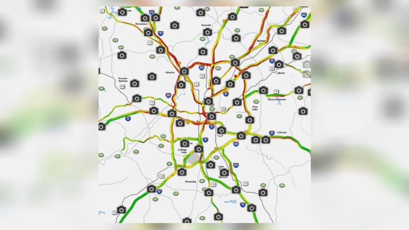 At 6 p.m., most metro Atlanta drivers are seeing a lot of red taillights.