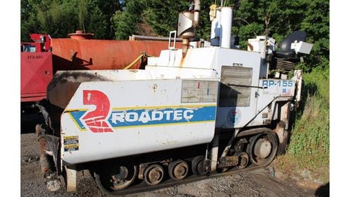 A Roadtec paver is among the equipment and vehicles declared surplus by Cherokee County and to be auctioned Saturday, June 13, in Canton. JEFF DOBSON & ASSOCIATES