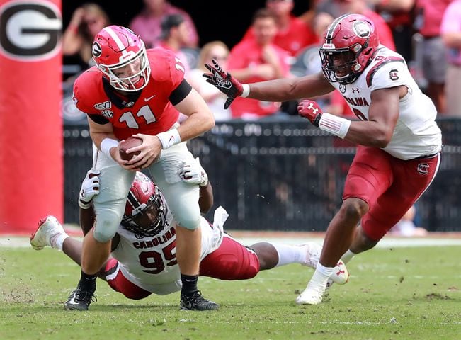 Photos: No. 3 Bulldogs are stunned by South Carolina