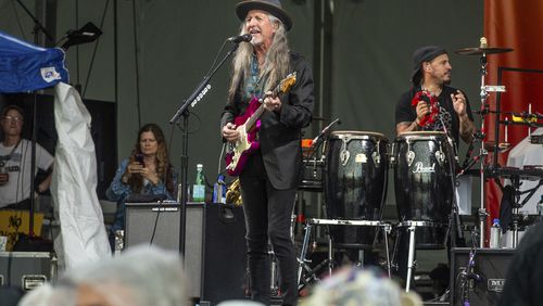 Patrick Simmons of The Doobie Brothers performs at the New Orleans Jazz and Heritage Festival on Thursday, April 25, 2019, in New Orleans. (Photo by Amy Harris/Invision/AP)