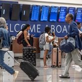 A massive outage caused by a security update from CrowdStrike affected Microsoft users around the globe on Friday, July 19, 2024, disrupting airlines, railways, banks, stock exchanges and other businesses. (John Spink/AJC)