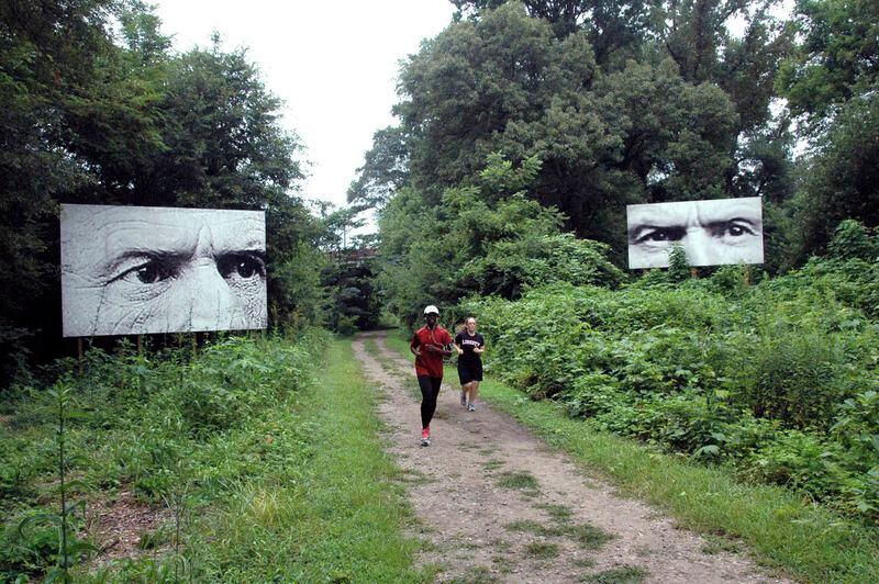 "Apparitions," an Atlanta Celebrates Photography-commissioned public art work on the Atlanta Beltline beside Piedmont Park. CONTRIBUTED BY GREGOR TURK