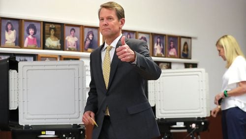 Brian Kemp, the Republican nominee to become Georgia’s next governor, is shown after voting in the July GOP runoff. Kemp said this past week that he would sign a “religious liberty” bill if it was a “mirror image” of the federal Religious Freedom and Restoration Act. “That’s all I’m committing to do,” Kemp said. “Anything else, I’ll veto it.” Curtis Compton/ccompton@ajc.com