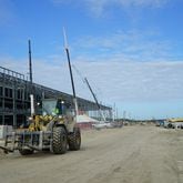 A view of construction progress at the future site of Hyundai Motor Group's 'Metaplant' in Bryan County near Savannah is shown on October 25, 2023. The $7.6 billion factory electric vehicle and battery plant is expected to begin production in early 2025. (Drew Kann@drew.kann@ajc.com