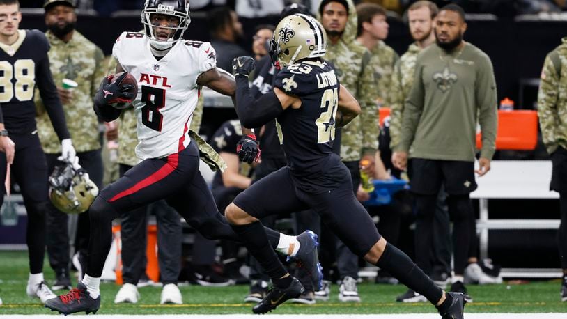 Atlanta Falcons tight end Kyle Pitts breaks loose for an explosive