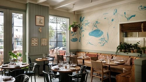 Elektra, the Mediterranean-inspired restaurant inside Forth Hotel in Atlanta's Old Fourth Ward neighborhood, features coastal design elements. / Photo courtesy of Matthew Williams