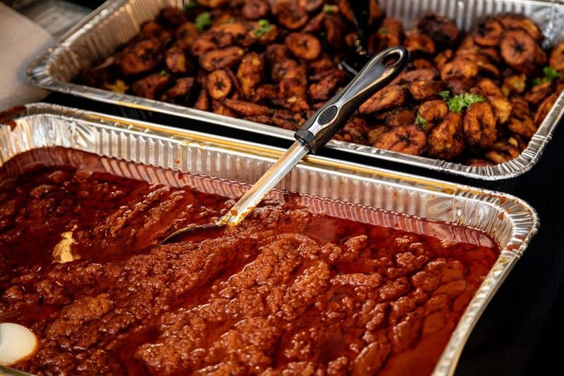 Samples of food from the first Creole Food Festival at Best End Brewing in Atlanta on July 9, 2022.