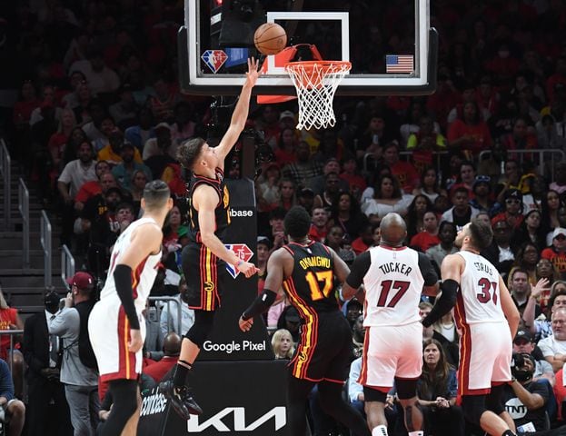 Hawks-Heat playoff photo