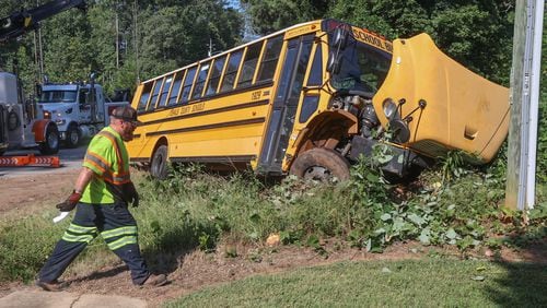 A school bus crash in DeKalb County left several children with minor injuries Wednesday morning, according to officials.