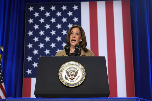 Democratic presidential nominee Vice President Kamala Harris speaks at Cochise College Douglas Campus in Douglas, Ariz., Friday, Sept. 27, 2024. (AP Photo/Carolyn Kaster)