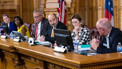 The State Election Board meets at the Capitol in Atlanta on July 9, 2024. (Arvin Temkar/AJC)