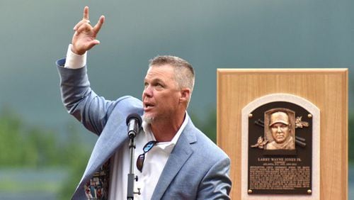 Chipper Jones was inducted into the Baseball Hall of Fame in 2018.