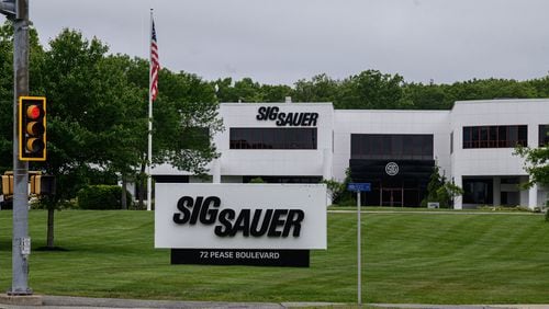 The factory of gun maker Sig Sauer near Exeter, New Hampshire, on June 4, 2022. (Ed Jones/AFP/Getty Images/TNS)