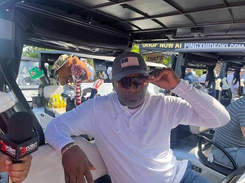 Former NFL player, college coach and XFL head coach Terrell Buckley at the 4th Annual Lawrence Taylor Family Foundation golf outing on Monday, June 25, 2024 at Bear's Best in Suwanee, Georgia