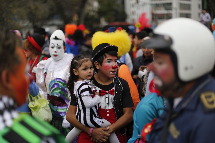 Clowns gather in Mexico City