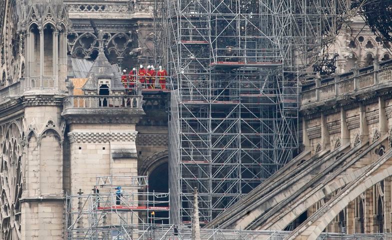 Photos: Notre Dame fire aftermath