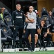 Atlanta United interim manager Rob Valentino watches the action during stoppage time against New York City at Mercedes-Benz Stadium on Wednesday, July 17, 2024. 
(Miguel Martinez/ AJC)