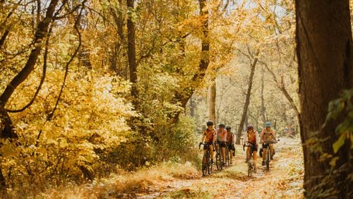 Old canal paths winding through the woods and along the Potomac River are part of the 334 uninterrupted trails cyclists will find outside of Cumberland, Maryland. 
Courtesy Mdmountainside.com