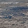 FILE - An aerial view of Vuhledar, the site of heavy battles with the Russian troops in the Donetsk region, Ukraine, Feb. 10, 2023. (AP Photo/Libkos, File)