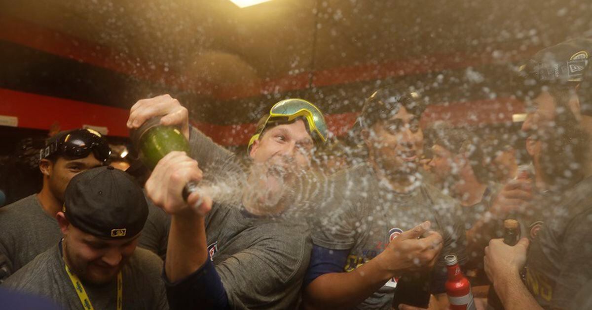 Chicago Cubs Locker Room Celebration