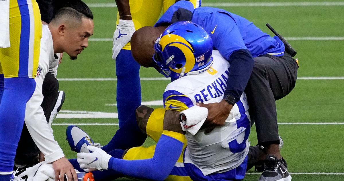 Odell Beckham Jr. breaks down after Rams win Super Bowl LVI