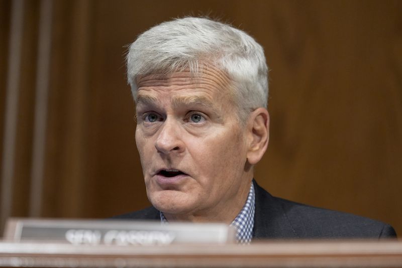 Sen. Bill Cassidy, R-La., speaks during a Senate Health, Education, Labor, and Pensions Committee business meeting on Capitol Hill, Thursday, Sept. 19, 2024, in Washington. (AP Photo/Mariam Zuhaib)