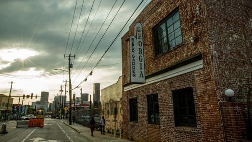 Edgewood Ave is quickly turning into a nightlife hotspot at the corner of Boulevard on Thursday, March 26, 2021 where Church has been open with strict Covid restrictions since September; while Joystick and Georgia Beer Garden have remained closed with openings planned for early April.  (Jenni Girtman for The Atlanta Journal-Constitution)