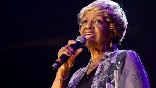 FILE - Cissy Houston performs during McDonald's Gospelfest 2013 on May 11, 2013 in Newark, N.J. Houston, the mother of Whitney Houston and a two-time Grammy winner who performed alongside superstar musicians like Elvis Presley and Aretha Franklin, died Monday, Oct. 7, 2024, in her New Jersey home. She was 91. (Photo by Charles Sykes/Invision/AP, File)