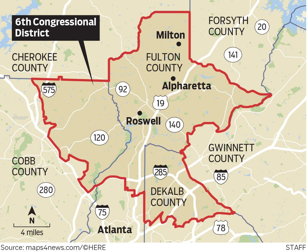 Ga 5th District Map Map: Georgia's Congressional Districts From 2010