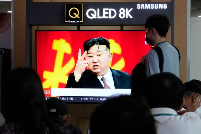 A TV screen shows an image of North Korean leader Kim Jong Un during a news program at Seoul Railway Station in Seoul, South Korea, Tuesday, July 2, 2024. North Korea said Tuesday it had test-fired a new tactical ballistic missile capable of carrying a huge warhead, as the country is pushing to modernize its weapons arsenal to cope with what it calls U.S.-led threats. (AP Photo/Ahn Young-joon)