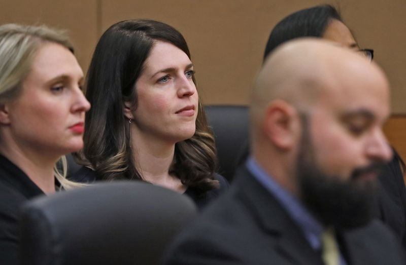 Jenna Garland showed little reaction as the verdict was read Thursday, Dec. 19, 2019. She was found guilty on two counts of of violating the Open Records Act. Proceedings concluded in the first-ever criminal prosecution of an alleged violation of the Georgia Open Records Act. Jenna Garland, a former press secretary to ex-Atlanta Mayor Kasim Reed, was accused of ordering a subordinate to delay the release of water billing records requested by Channel 2 Action News that were politically damaging to Reed and other city elected officials. BOB ANDRES / BANDRES@AJC.COM