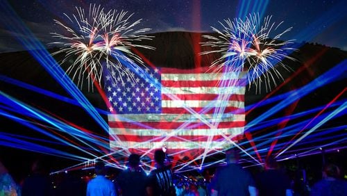 Stone Mountain Park unfurls a patriotic drone and light show and more over Memorial Day weekend.
(Courtesy of Stone Mountain Park)