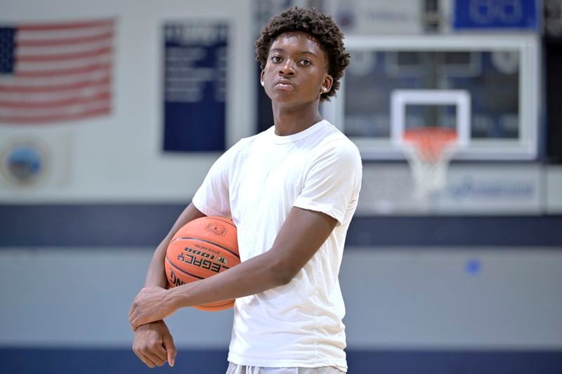 Flerentin “Flex” Jean-Baptiste, 16, of Medford, Mass., poses for a photo at Medford High School, Friday, Aug. 2, 2024, in Medford. (AP Photo/Josh Reynolds)