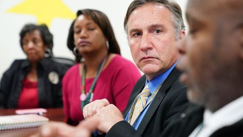 Fulton County Schools’ employees would receive a 3% raise in July as part of a proposed $52.7 million compensation package introduced at Thursday’s Board of Education meeting. Superintendent Mike Looney, seen above, said he’s also planning for an additional 2% raise, for all employees, to start in the middle of next school year. (ELIJAH NOUVELAGE FOR THE ATLANTA JOURNAL-CONSTITUTION)