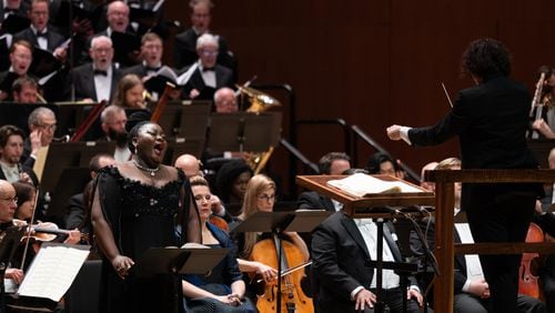 South African soprano Masabane Cecilia Rangwanasha performs with the Atlanta Symphony Orchestra and ASO Chorus Thursday at Symphony Hall. The program will be offered twice this weekend.