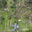 Aerial photo show fallen trees caused by Hurricane Helene in Alapaha, Tuesday, October 1, 2024. Recovery efforts continue Sunday across Georgia’s 159 counties after Helene barreled through the state, causing catastrophic damage, flooding and at least 17 deaths. More than 400,000 people were still without power statewide after Helene entered South Georgia as a Category 2 hurricane around 1 a.m. Friday. Homes were destroyed, and neighborhoods were flooded across the state. (Hyosub Shin / AJC)