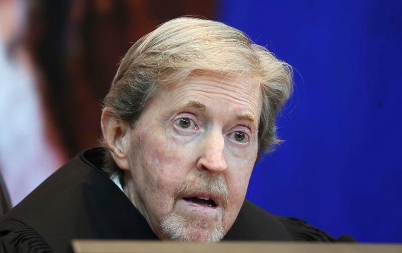 Chief Justice Matthew Durrant speaks during a hearing about a proposed constitutional amendment before the Utah Supreme Court in Salt Lake City on Wednesday, Sept. 25, 2024. (Jeffrey D. Allred/The Deseret News via AP, Pool)