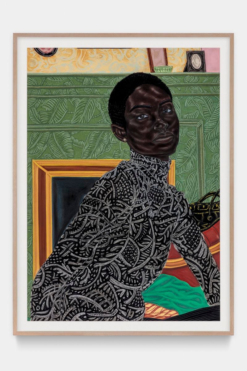 Toyin Ojih Odutola's "Paris Apartment" in charcoal, pastel and pencil on paper.
Courtesy of High Museum of Art / Joshua White / JWPictures.com